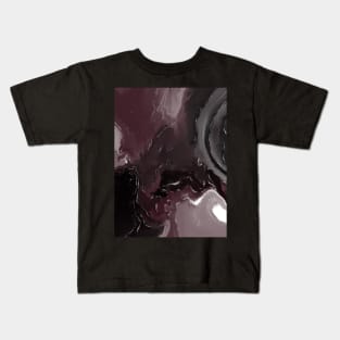 Multicolour with silver foil abstract Marble texture. Kids T-Shirt